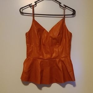 Burnt Orange Peplum Top